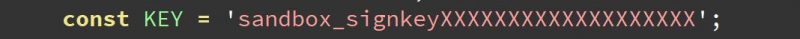 沙箱密钥sandbox_signkey