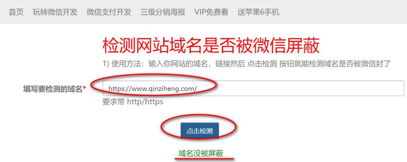 微信域名检测