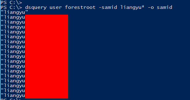 powershell查询域用户