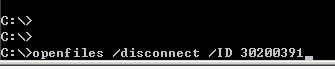 openfiles disconnect用法