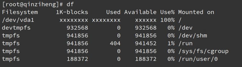 linux df查看磁盘使用情况